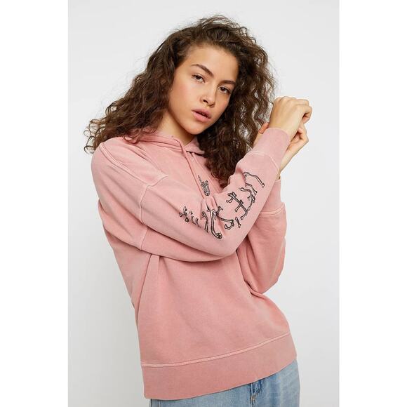 Quiksilver Boxy Hoodie Cotton Sweatshirt - M - Rose - Picture 1 of 5